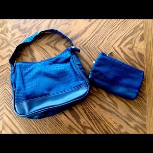 Navy Two Piece Make Up Bag Set